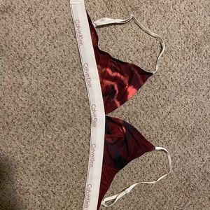 Calvin Klein tie dye logo sports bra/bandeau